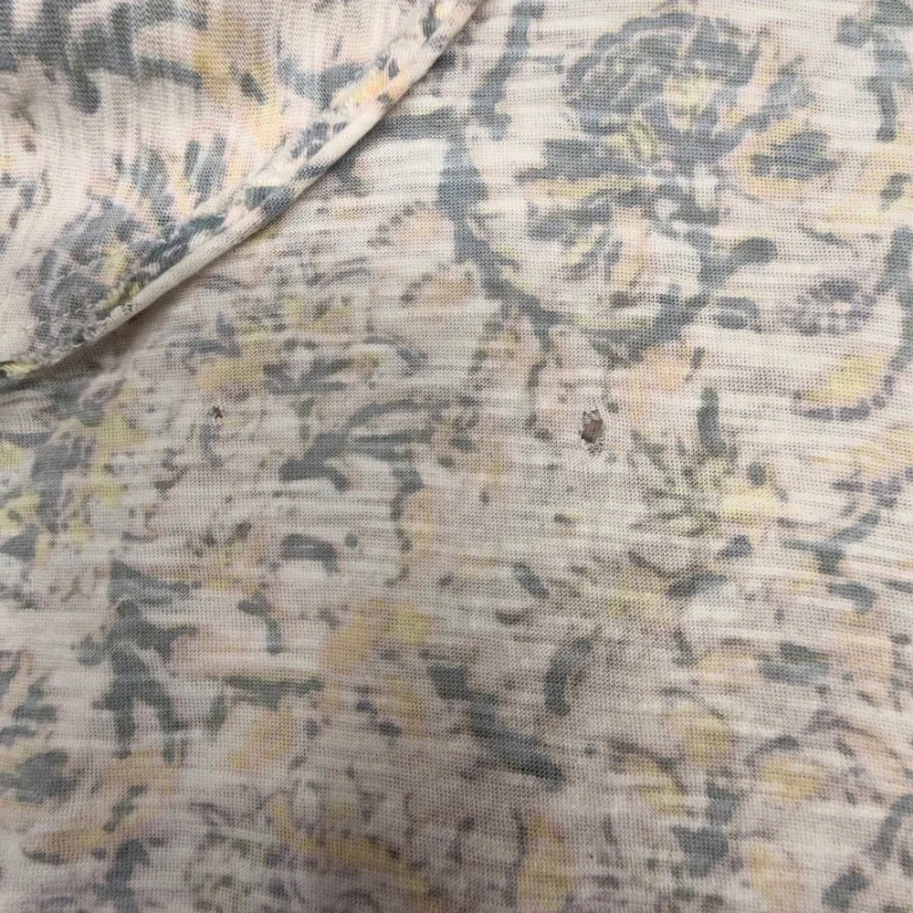 Free People Floral Paisley‎ Burnout Sleeveless Top Blue Yellow Small